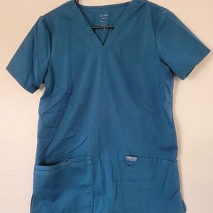 Cherokee Caribbean Blue Scrub Shirt